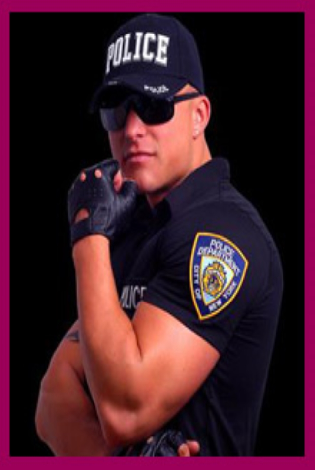 Gino Charleston male stripper cop theme